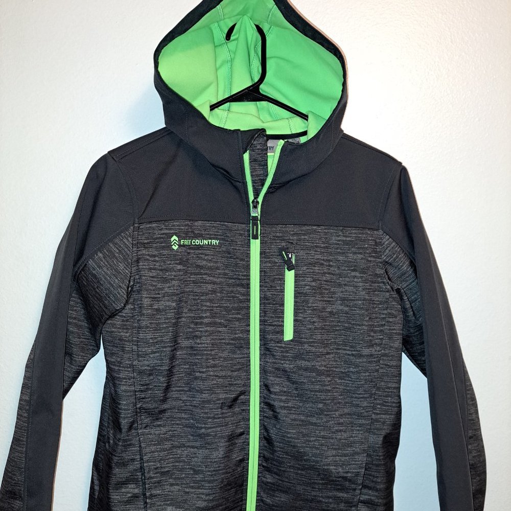 Free Country Wind & Water Resistant Soft Shell Hooded Jacket,Like New XL - Picture 9 of 10